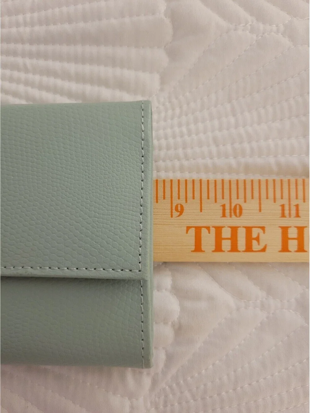 Pottery Barn Mckenna travel jewelry portfolio Tri Fold Mint Green WOLF
